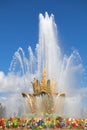 Fountain Stone Flower, Exhibition of Achievements of National Economy VDNKh in Moscow, Russia Royalty Free Stock Photo