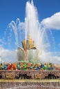 Fountain Stone Flower, Exhibition of Achievements of National Economy VDNKh in Moscow, Russia Royalty Free Stock Photo