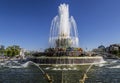 Fountain `Stone flower` on the territory of the All-Russian exhibition center VDNH. Moscow Royalty Free Stock Photo