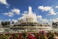 Fountain `Stone flower` on the territory of the All-Russian exhibition center VDNH. Moscow Royalty Free Stock Photo