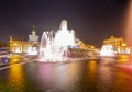 Fountain Stone Flower at VDNKh in Moscow. VDNKh called also All-Russian Exhibition Center Royalty Free Stock Photo