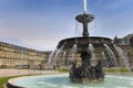 Fountain on Stuttgart Castle Square in the city center in Germany, Stuttgart Royalty Free Stock Photo
