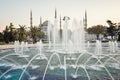 Fountain and The Sultan Ahmed Mosque Royalty Free Stock Photo