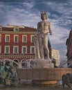 Fountain of the Sun, Historical landmark in Nice, France Royalty Free Stock Photo