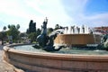 Fountain of the sun at Place Massena in Nice Royalty Free Stock Photo