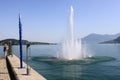 Fountain in Swiss Lake