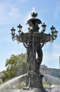 The fountain is a symbol of success and abundance. Royalty Free Stock Photo