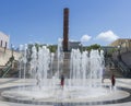 Fountain and Totem te Lurico statue.