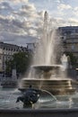 Fountain on Trafalgar Square London Royalty Free Stock Photo