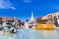 Fountain at Trafalgar Square, London Royalty Free Stock Photo