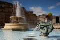 Fountain on Trafalgar Square, London, UK Royalty Free Stock Photo