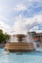 Fountain at Trafalgar Square in London Royalty Free Stock Photo