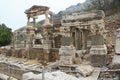 Fountain of Trajan in the Ruins of Ephesus, Turkey Royalty Free Stock Photo