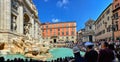 Fountain of Trevi in the historic district of Rome, Italy