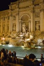 Fountain Trevi at night in Rome, Italy