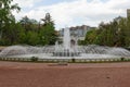 Fountain in Vake Park in Tbilisi on a sunny day. Georgia country