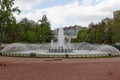 Fountain in Vake Park in Tbilisi on a sunny day. Georgia country