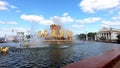 Fountain in VDNH Moscow Russia HD footage