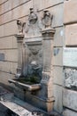 Fountain of via Paolina in Rome, italy Royalty Free Stock Photo