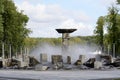 Fountain `Victory` stands in the center of Victory Park in Minsk. It consists of 53 granite elements. Symbol of courage and fidel