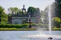 Villa Barbarigo, fountain. Italian garden.