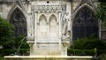 Fountain of the Virgin and Notre Dame de Paris, famous attractions, France
