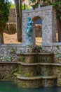 Fountain at Vittoriale degli italiani palace at Gardone Riviera in Italy