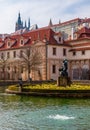 Fountain in Wallenstein Garden in Prague Royalty Free Stock Photo