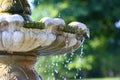 Fountain water dripping Royalty Free Stock Photo