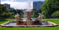 Water fountain in the park in front of Cleveland Museum of Art in Ohio Royalty Free Stock Photo