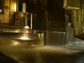 A fountain longexposure at night in fulda germany