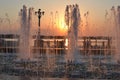 the fountain on the waterfront