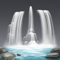 Fountain Waterworks Realistic Transparent Background Royalty Free Stock Photo