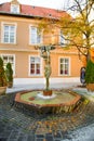 Fountain woman statue in the center of Budapest city, Hungary