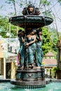 Fountain with woman statue Royalty Free Stock Photo