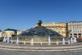 Fountain World Clock at the Manege Square in Moscow.