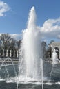 Fountain at the World War II Memorial, Washington D.C, United States Royalty Free Stock Photo