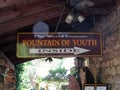 Fountain of Youth sign at St. Augustine, Florida Royalty Free Stock Photo