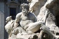 Fountain Zeus in Bernini's, Piazza Navona in Rome, Italy Royalty Free Stock Photo