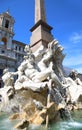 Fountain Zeus in Bernini's, Piazza Navona in Rome, Italy Royalty Free Stock Photo