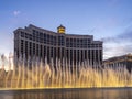 Fountains of Bellagio Resort and Casino at dusk