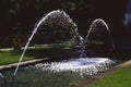 Fountains in Brindavan Garden at Mysore, Karnataka, India Royalty Free Stock Photo