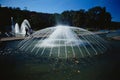 Fountains in Brindavan Garden at Mysore, Karnataka, India Royalty Free Stock Photo