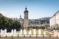 Fountains in the city centre in Lyon, France