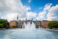 Fountains and City Hall, at Market Square, in Old Town, Alexandria, Virginia. Royalty Free Stock Photo