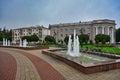 Fountains on the city square in Nalchik Royalty Free Stock Photo