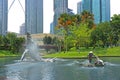 Fountains in garden KLCC Royalty Free Stock Photo