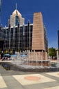 Fountains gush at PPG Place in Pittsburgh, Pennsylvania