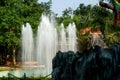 Fountains at Nandan Kanan Park Royalty Free Stock Photo