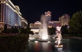 Fountains near Caesars Palace Resort and Casino Royalty Free Stock Photo